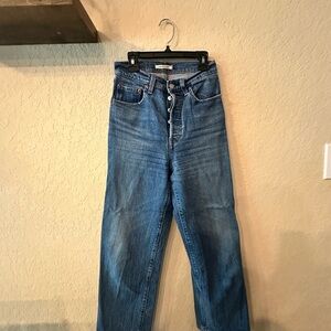 Levi's Blue Women's Ribcage Straight Jeans